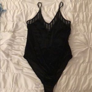 TopShop Velvet Bodysuit